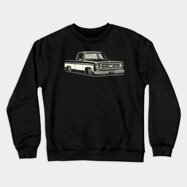 77 square body chevy Crewneck Sweatshirt by Saturasi